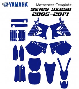 YZ125 YZ250 yamaha vecteur motocross pour illustrator .eps .ai de 2005-2014