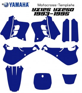 YZ 125 YZ250 1993-1994-1995 motocross template in eps and ai