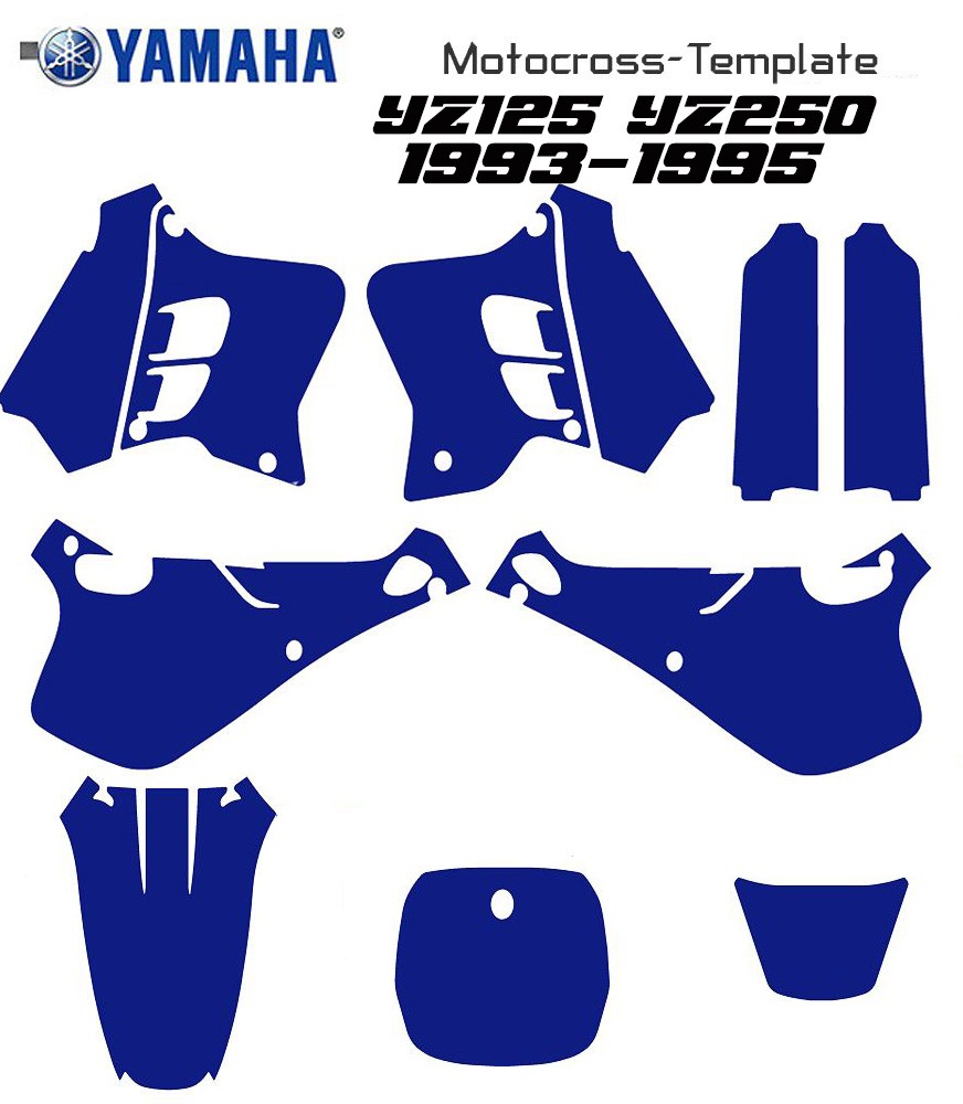 Template pour motos yamaha YZ 125 YZ250 1993-1994-1995