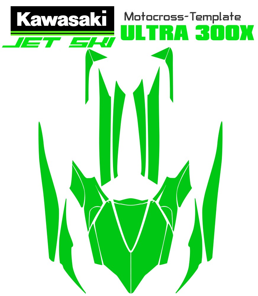 vecteur gratuit jetski kawasaki template ULTRA 300X