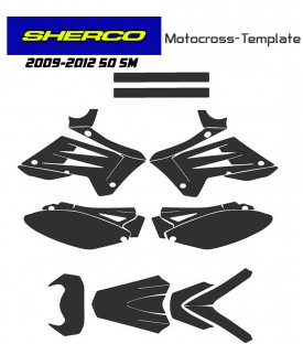 moto template vectors sherco 50 SM 2009 to 2012