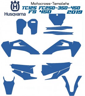 125 250 350 450 TC FC 2019 motocross vecteur template pour HUSQVARNA