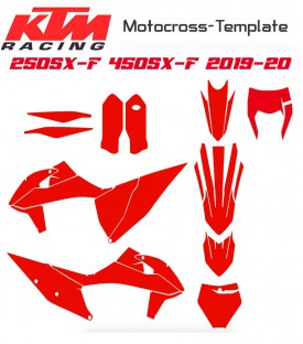 2019-2020 KTM 250SX-F 450SX-F TEMPLATE MOTOCROSS on mototemplate.com