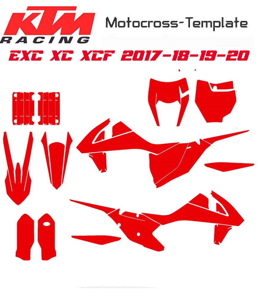 EXC XC XCF 2017 2018 2019 2020 KTM TEMPLATE MOTOCROSS on mototemplate.com
