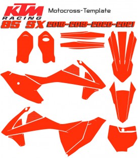 Template vecteur motocross KTM SX85 2018-2019-2020-2021 sur mototemplate.com