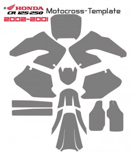 HONDA CR 125 CR 250 2000-2001 motocross vecteur template.