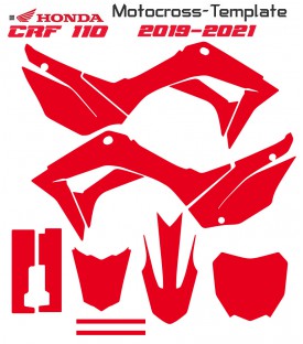 CRF 110 Vecteur template 2019-2020-2021 HONDA sur mototemplate.com