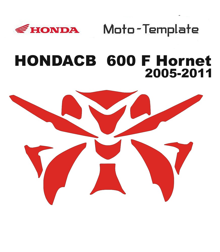 VECTEUR HONDA CB 600 F  2005-2011 TEMPLATE sur mototemplate.com