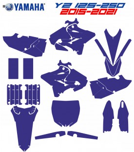 YAMAHA YZ 125 YZ 250 2015-2021 VECTEUR TEMPLATE sur Mototemplate.com