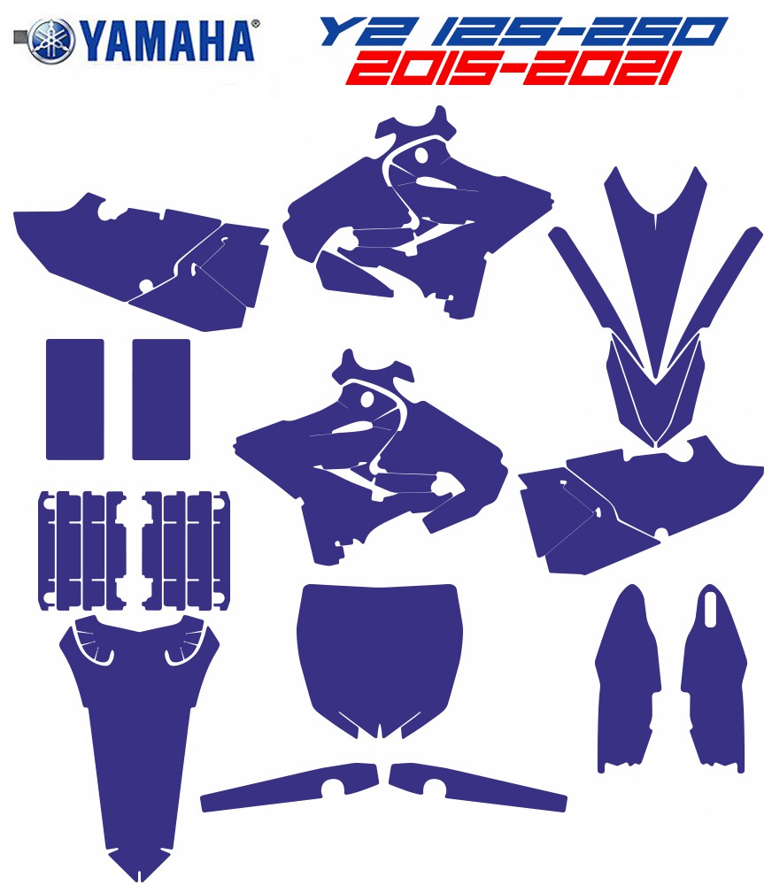 YAMAHA YZ 125 YZ 250 2015-2021 VECTEUR TEMPLATE sur Mototemplate.com