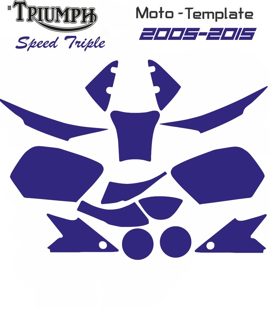 TRIUMPH SPEED TRIPLE 2005-2015 TEMPLATE on mototemplate.com