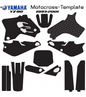 YAMAHA 80 YZ TEMPLATE MOTOCROSS on mototemplate web site.