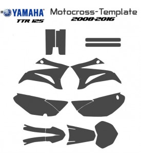 YAMAHA TTR125 2008-2021 MOTOCROSS  TEMPLATE ON MOTOTEMPLATE.COM